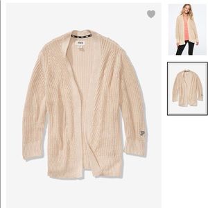 PINK Cardigan Oatmeal Large
